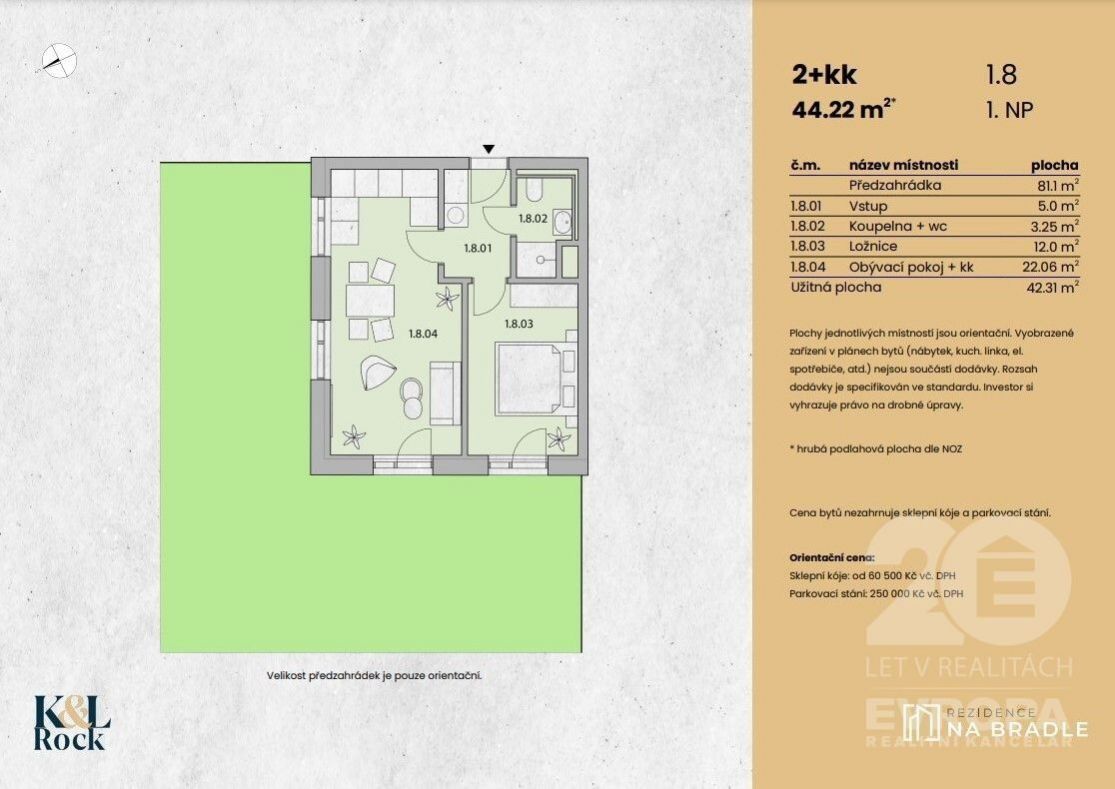 Prodej bytu 2+kk  44 m2 a předzahrádky 81 m2, Světlá nad Sázavou, obrázek č. 2