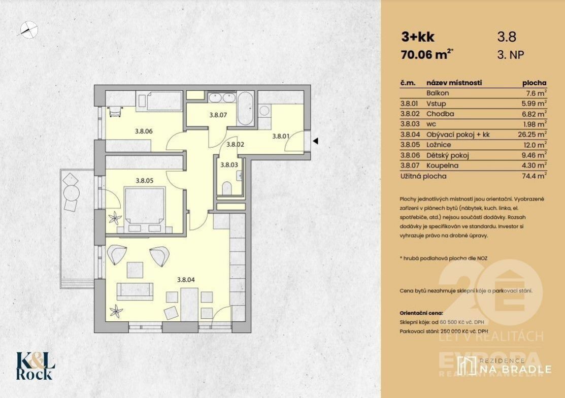 Prodej bytu 3+kk  74,4 m2, Světlá nad Sázavou, obrázek č. 2