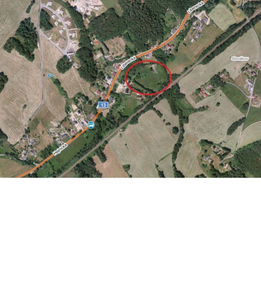 Prodej stavebního pozemku v Mníšku u Liberce 3700 m2, obrázek č. 2