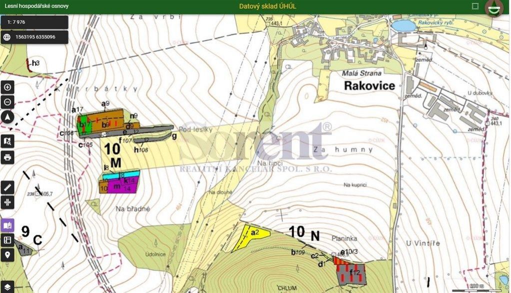 Prodej lesních pozemků Rakovice u Čimelic, obrázek č. 1