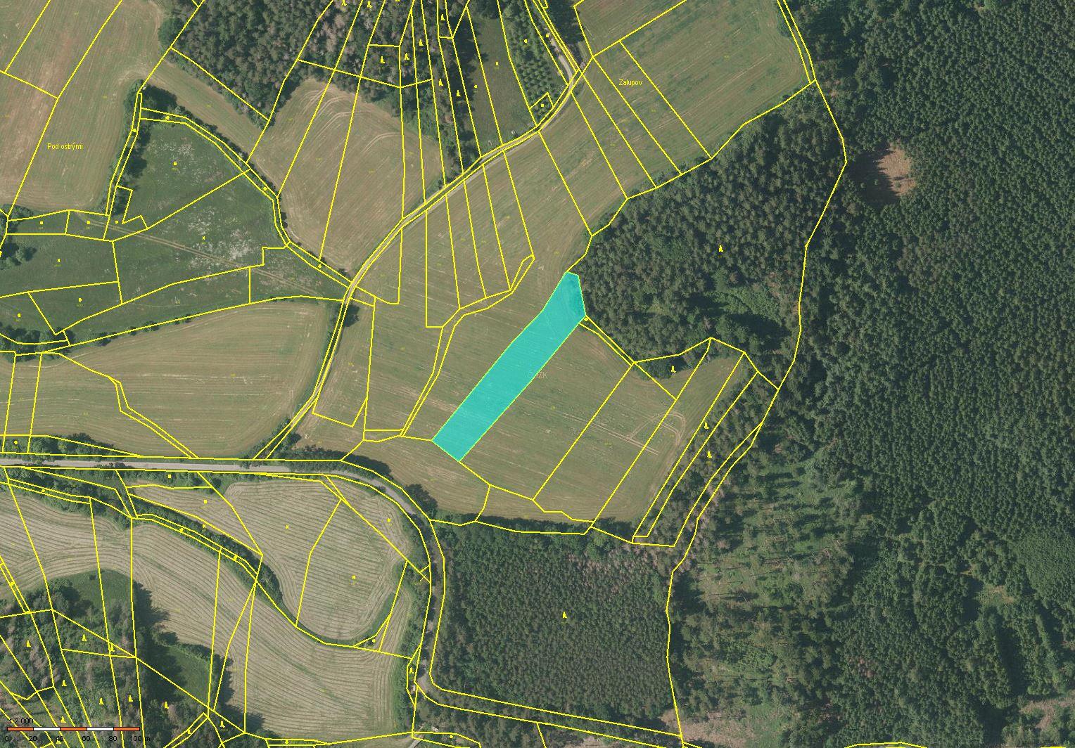 Prodej 1,89 ha orné půdy v k.ú. Chlumy, obrázek č. 3
