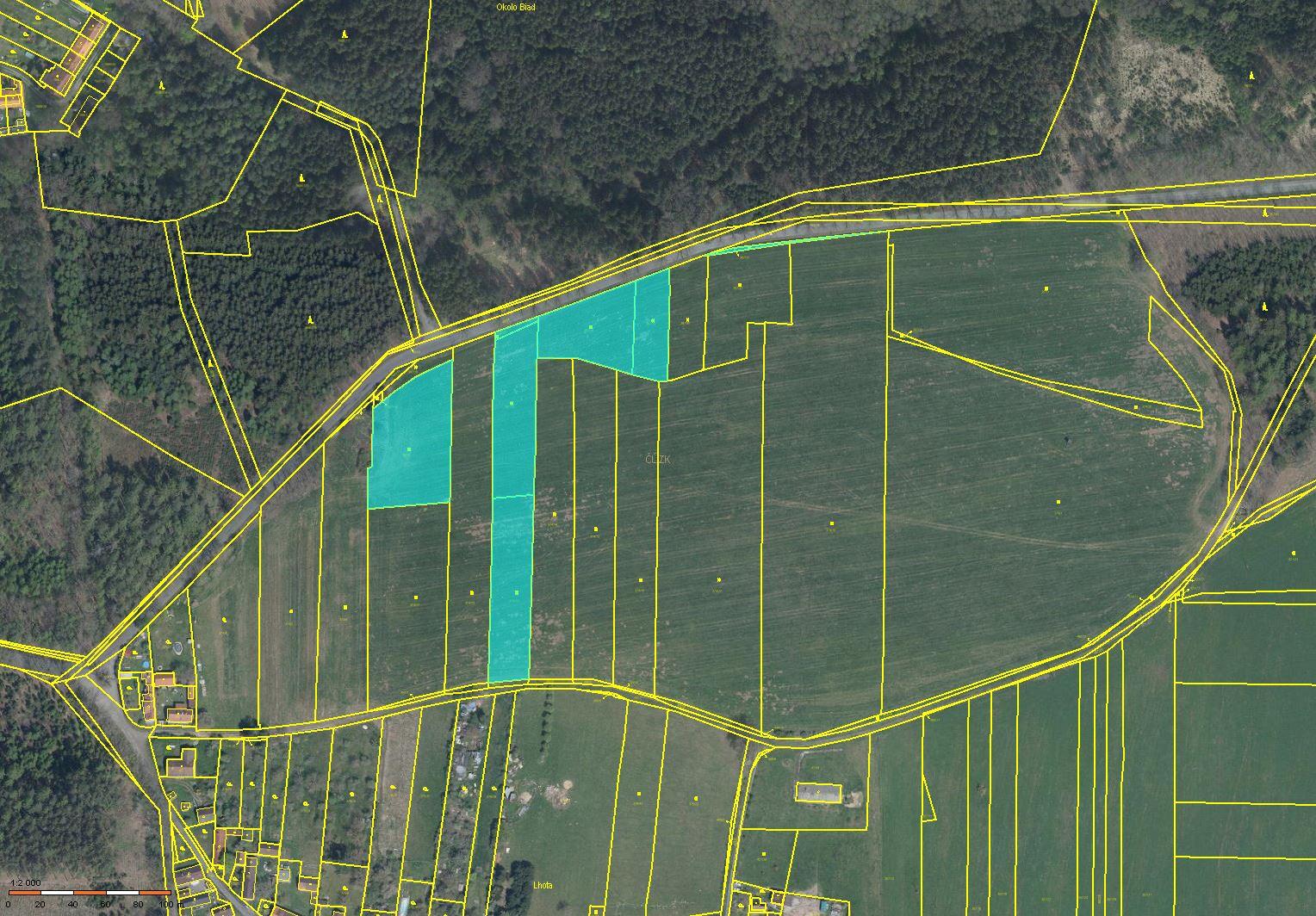 Prodej 3,66 ha půdy v k.ú. Kloušov, obrázek č. 1