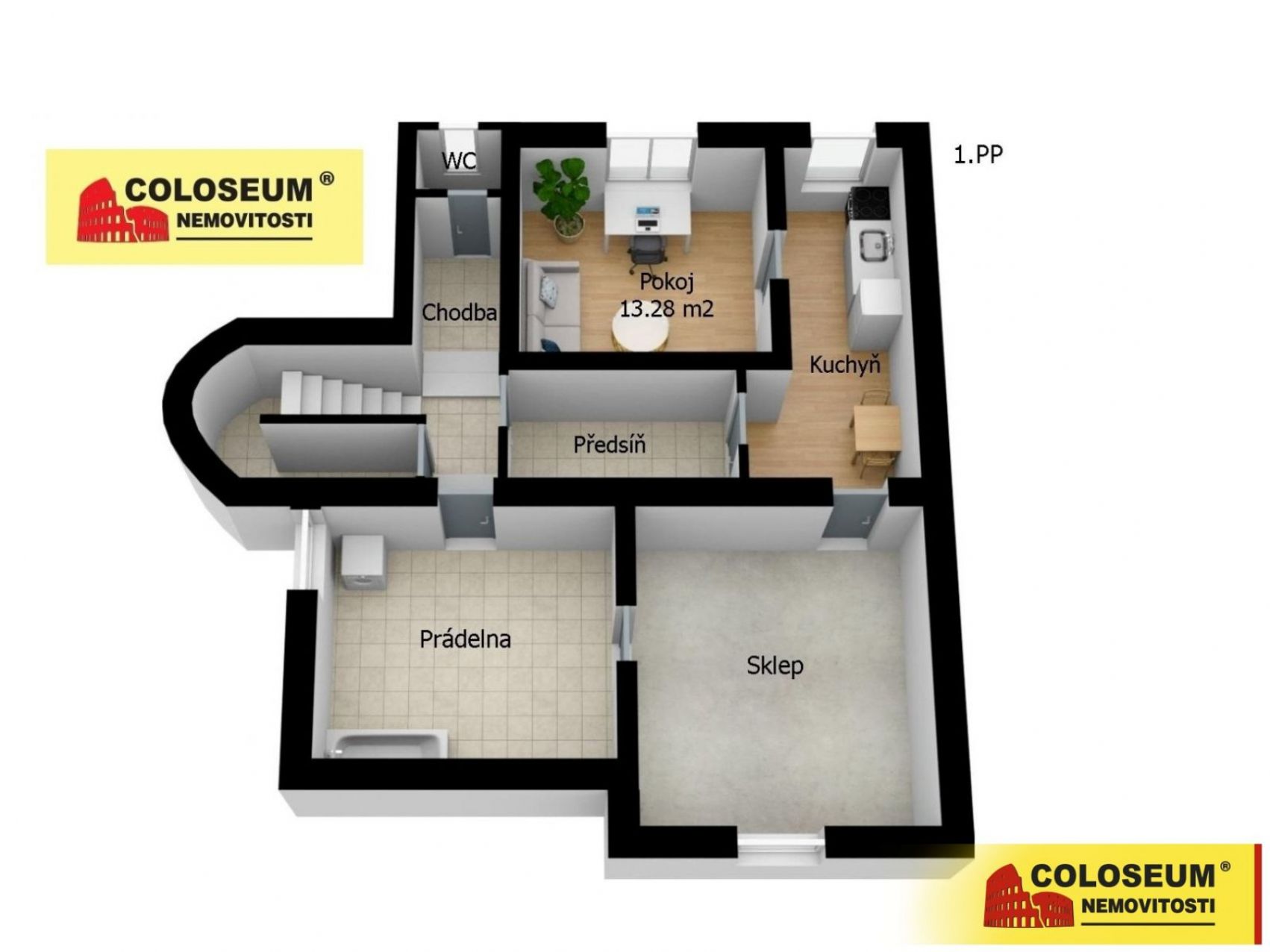 Bučovice, OV 3+1, 86 m2, společné prostory, garáž, k rekonstrukci  byt, obrázek č. 3