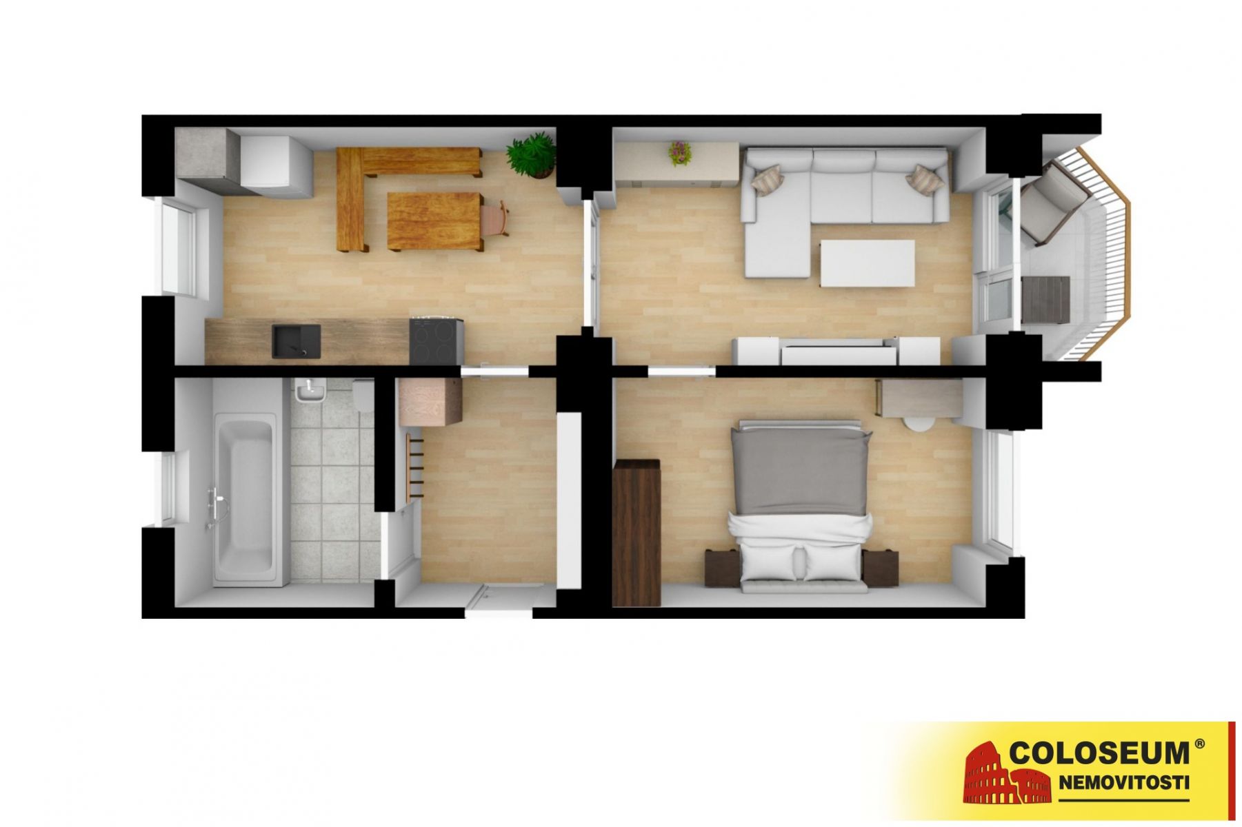 Blansko, prodej bytu OV 2+1, užitná plocha 50 m2, lodžie - byt, obrázek č. 2