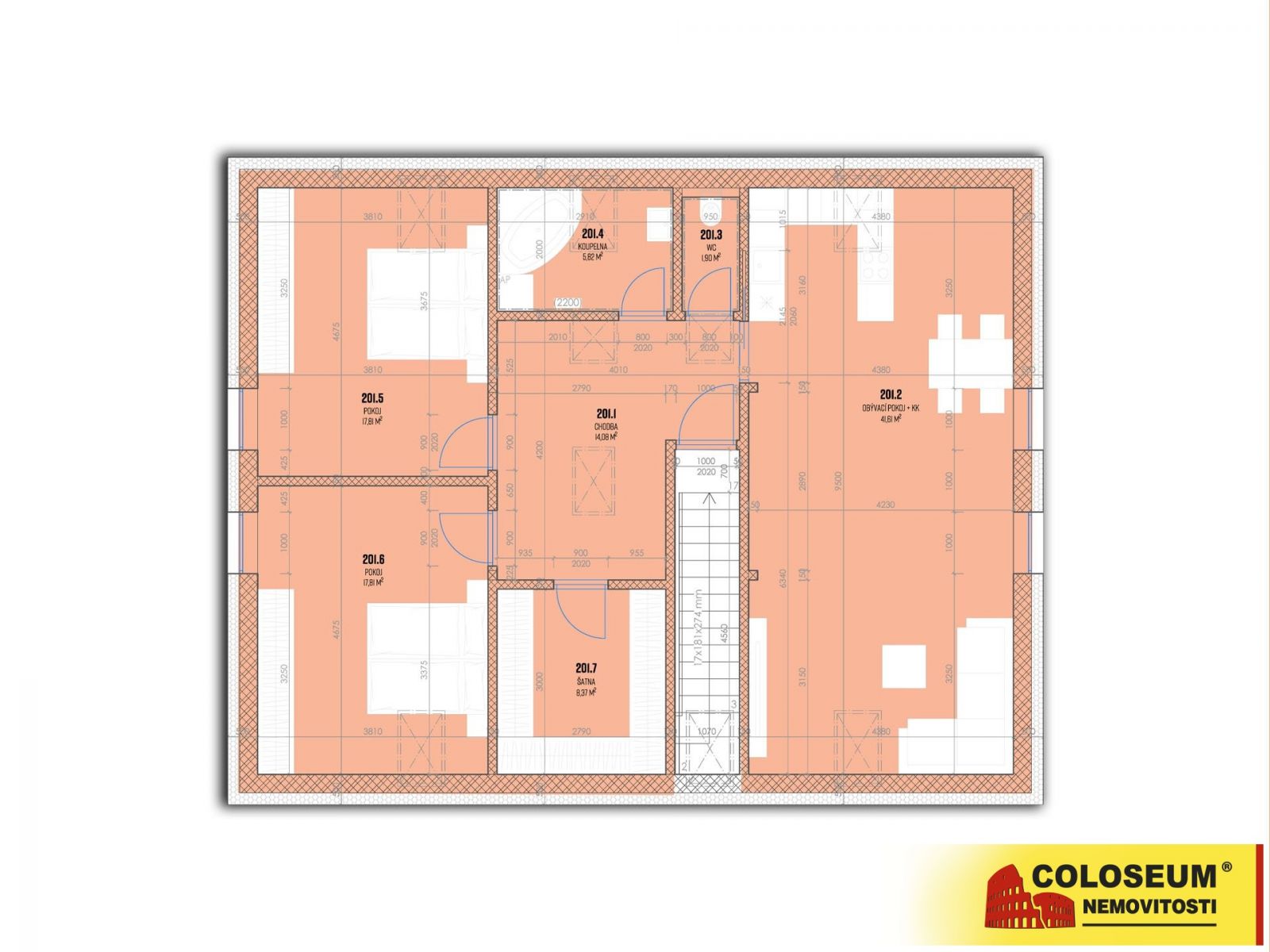 Hrádek u Znojma, byt OV 3+kk, novostavba, 107 m2, 2 parkovací stání - byt, obrázek č. 3