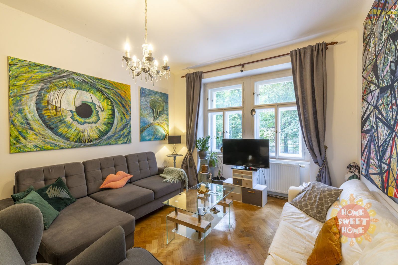 Krásný slunný, nezařízený byt 2+1 k pronájmu, 76 m2, Praha 10 - Vršovice, ulice Madridská