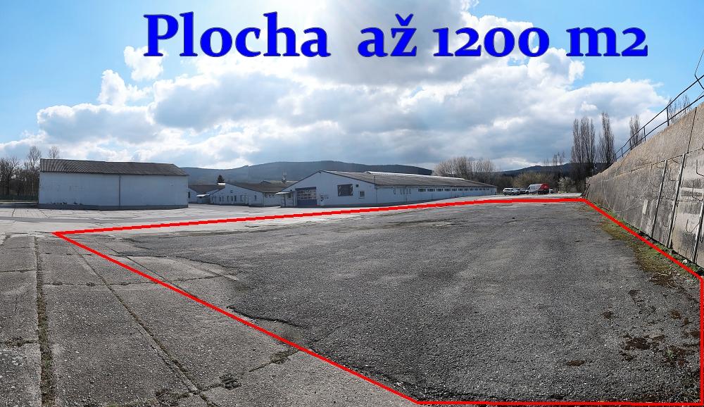 Skladové venkovní plochy 250 až 4000 m2, od 15 Kč/m2/měs., Hostomice