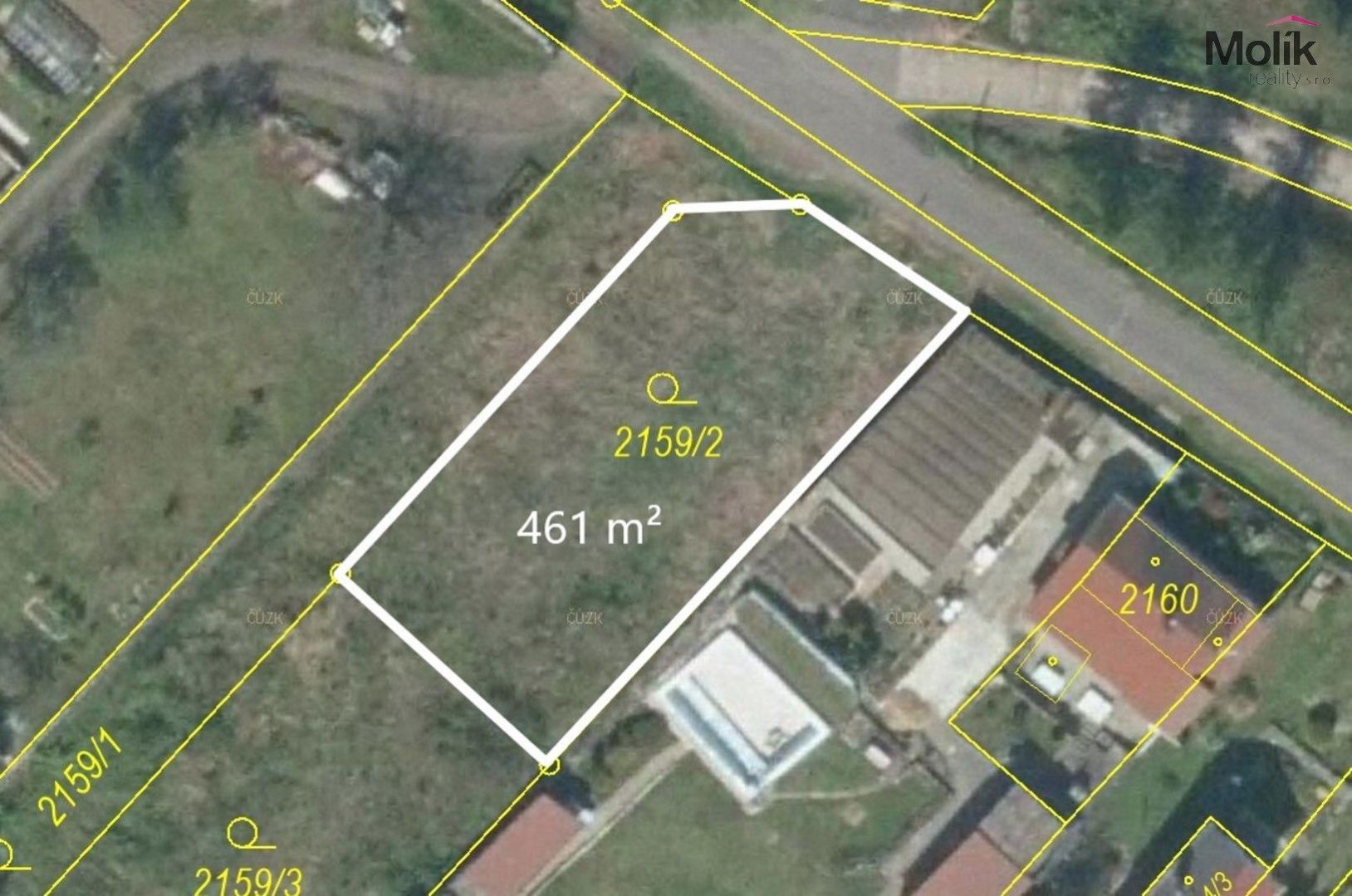 Stavební parcela 461 m + 1/4 podíl na cestě, Teplice - Trnovany, obrázek č. 1