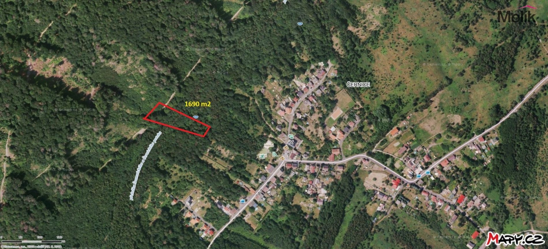 Prodej pozemku zahrady 1690 m2,  Horní Jiřetín - Černice, obrázek č. 1