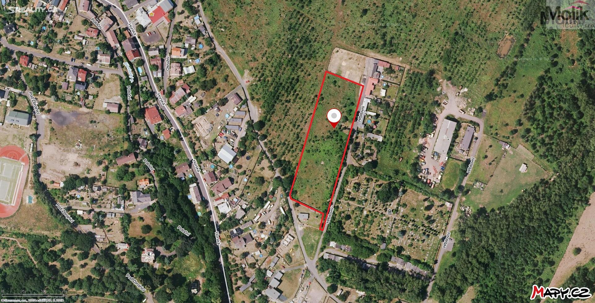 Prodej pozemku 8492 m, Hřbitovní, Horní Jiřetín.