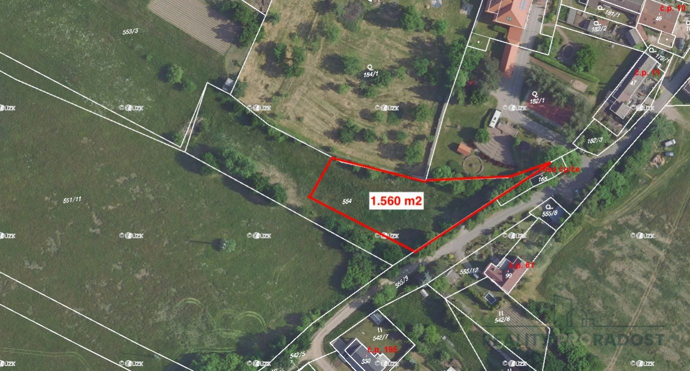 Prodej stavebního pozemku 1560 m2, Zdechovice