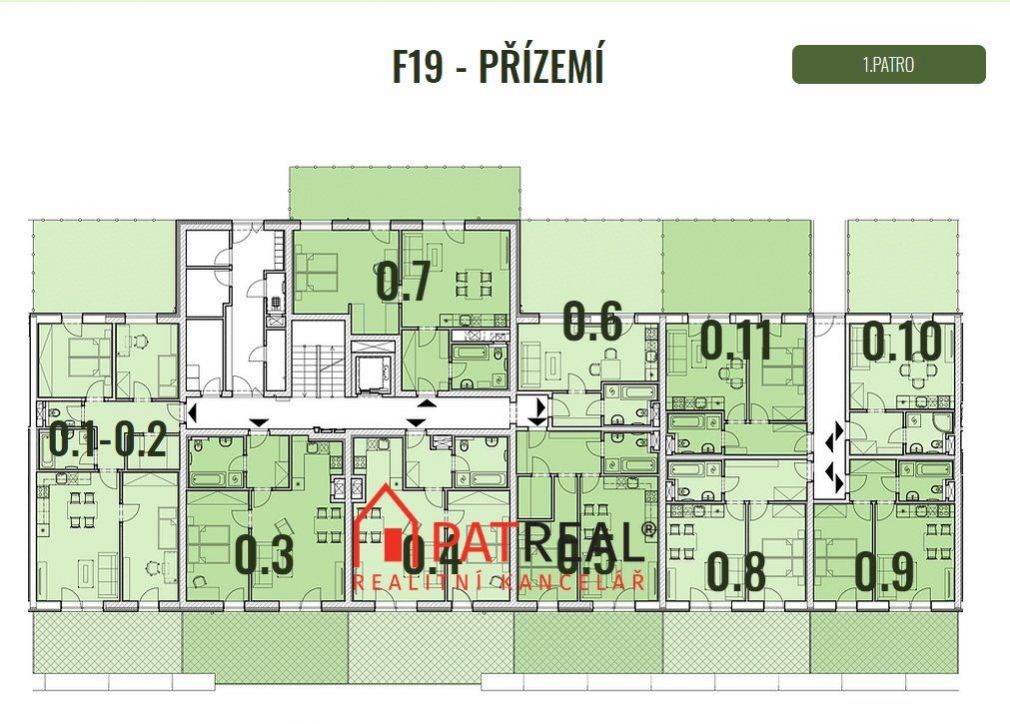 Bytová jednotka 2+kk, 73,14m2, terasa, bytový komplex KAMECHY II, věž F, obrázek č. 2