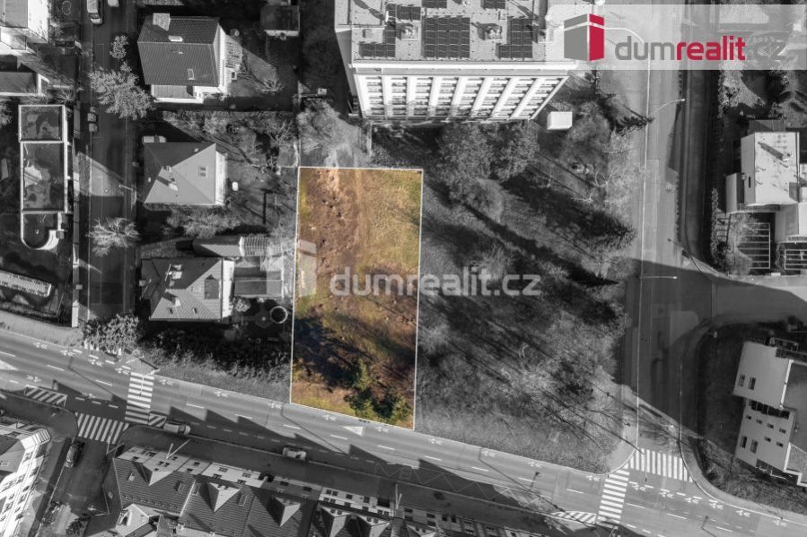Prodej stavebního pozemku pro menší developerský projekt či větší rodinný dům plochy 909m2 u Vodáren, obrázek č. 2