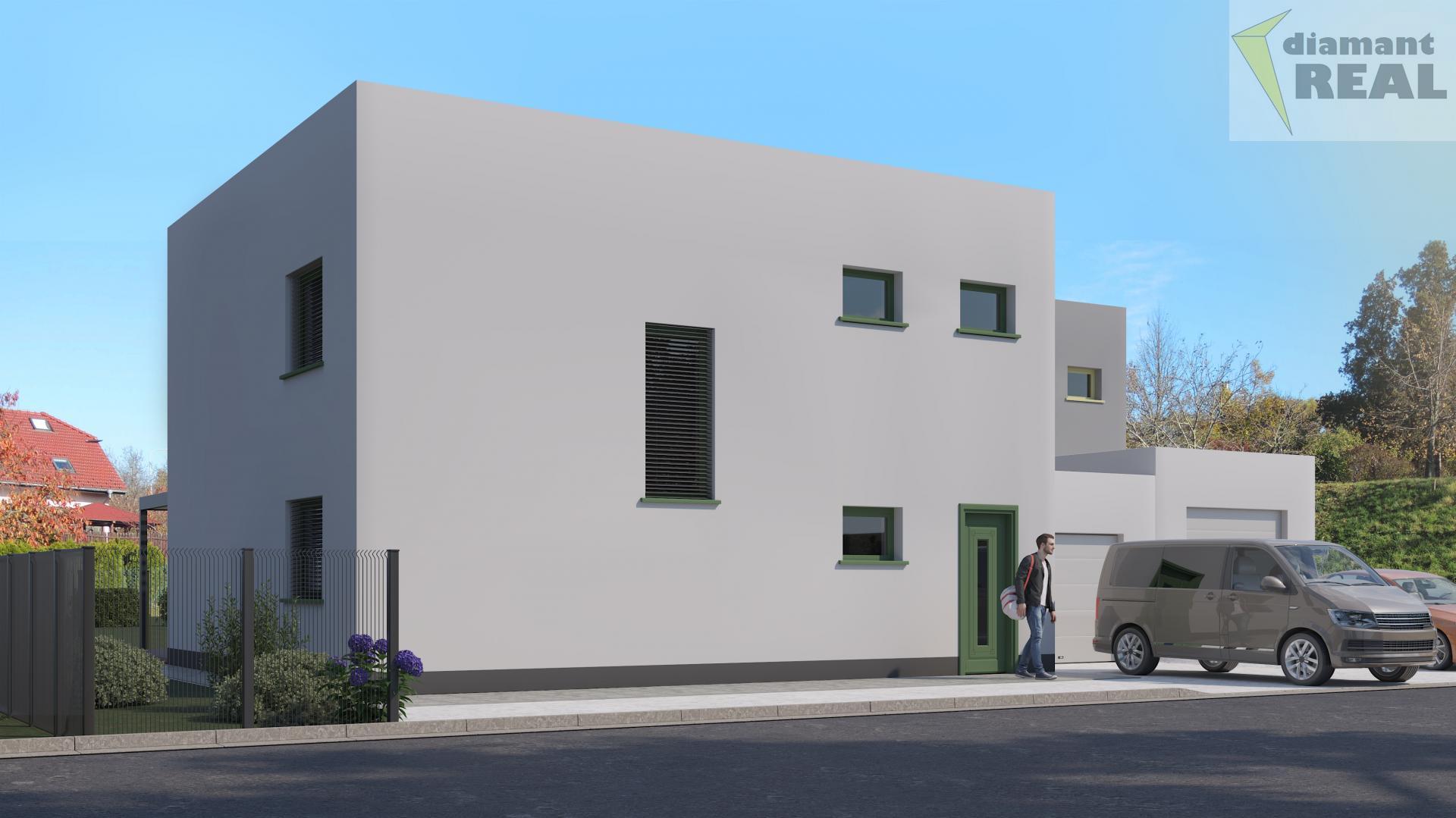 Prodej novostavby rodinného domu Brno, Chrlice, zastavěná plocha 126 m2, plocha pozemku 371 m2 