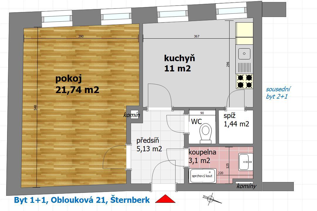 Prodej bytu 1+1 ve Šternberku