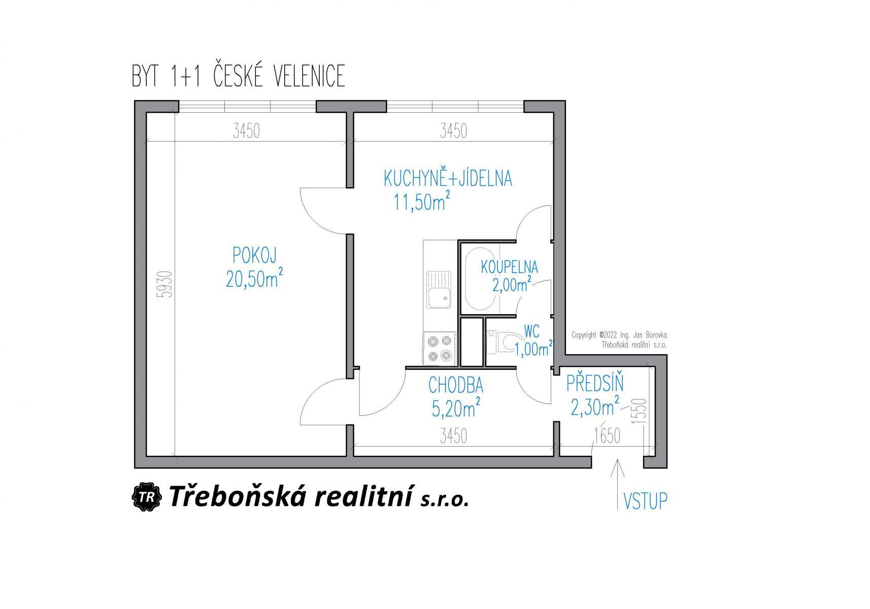 Prodej bytu 1+1 v Českých Velenicích, obrázek č. 2