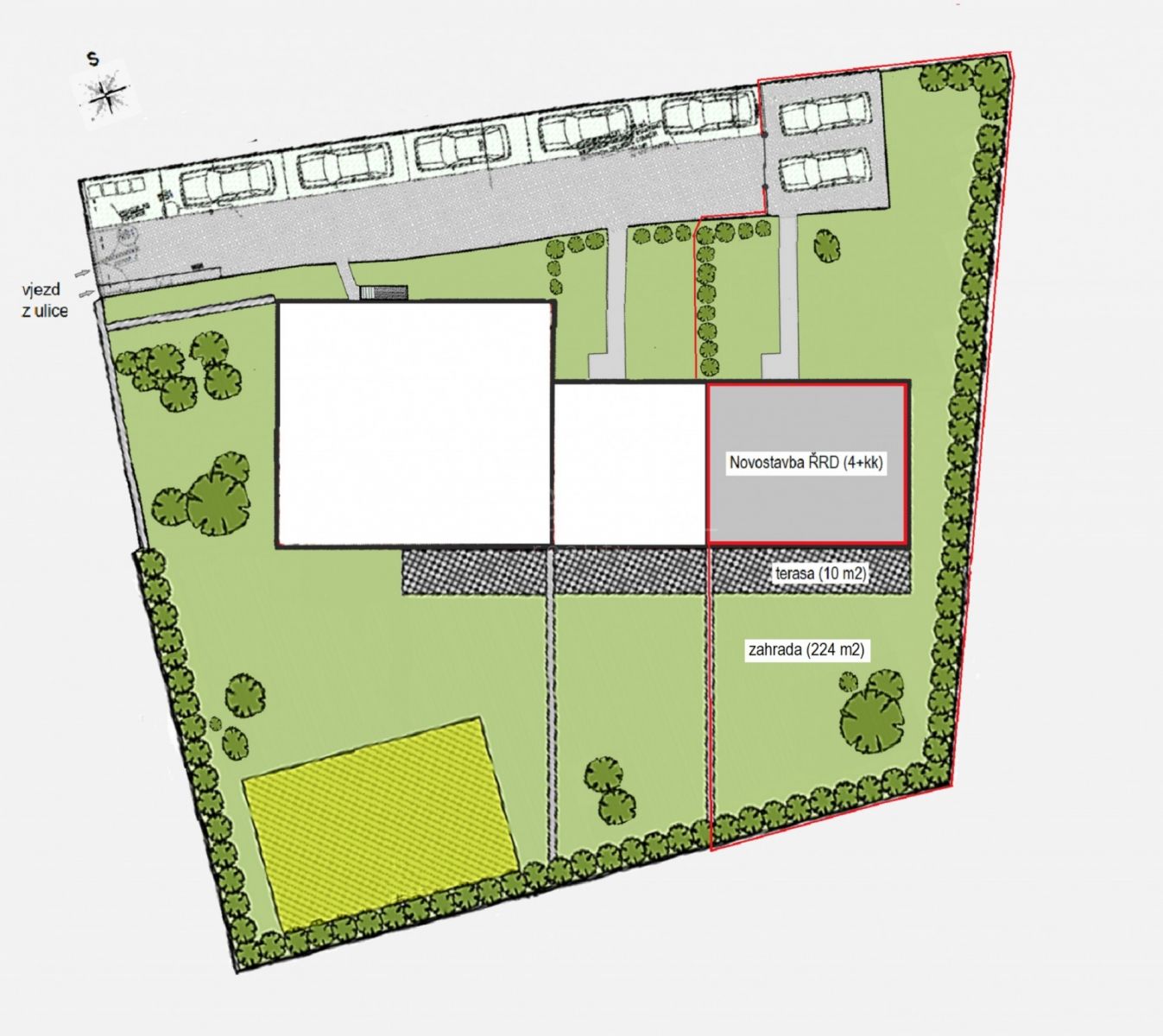 Prodej novostavby ŘRD 4+kk se zahradou (224 m2) a 2x parkovacím stáním, Dražkovice - Pardubice V, obrázek č. 3
