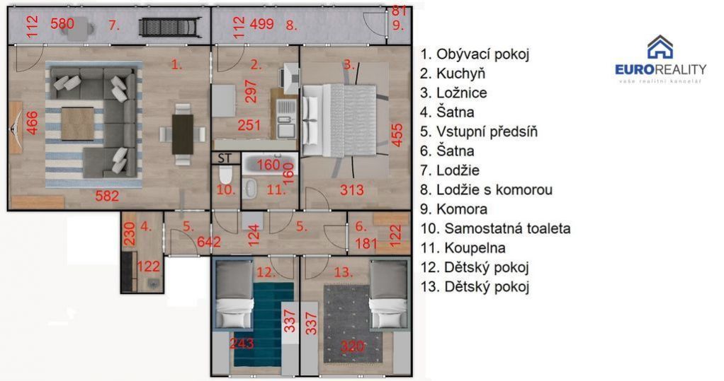 Prodej, byt, 4+1 2/L, 97 m2, Kladno, ul. Italská, obrázek č. 2