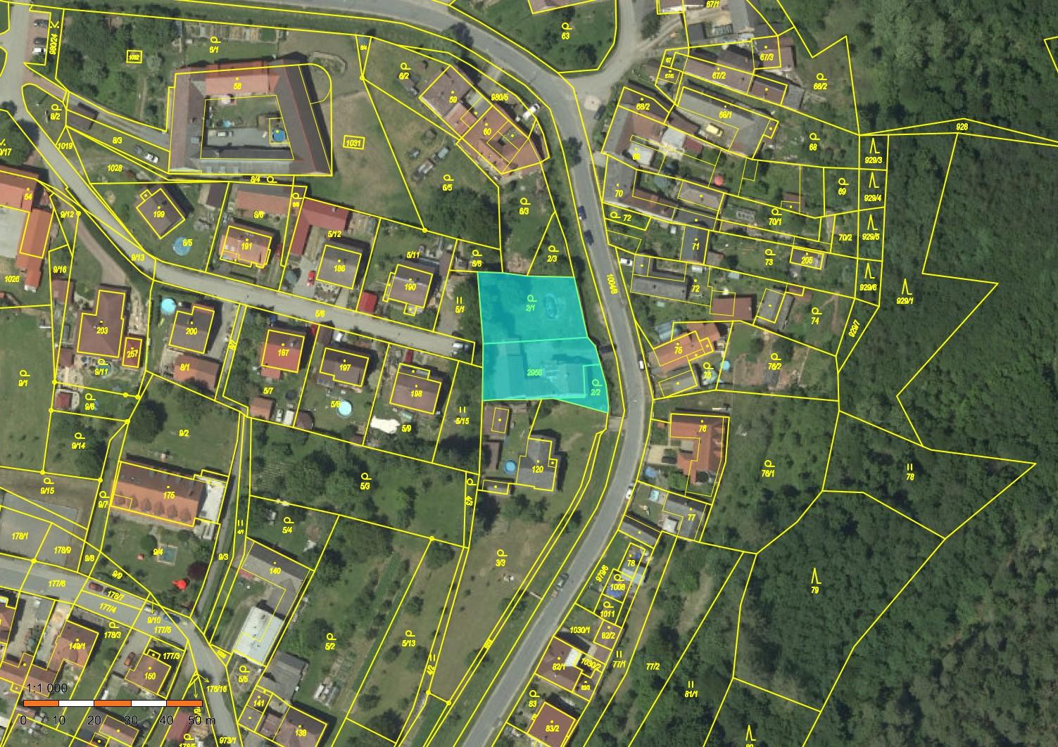 Prodej, stavební pozemek 1071 m2, Biskupice u Jevíčka