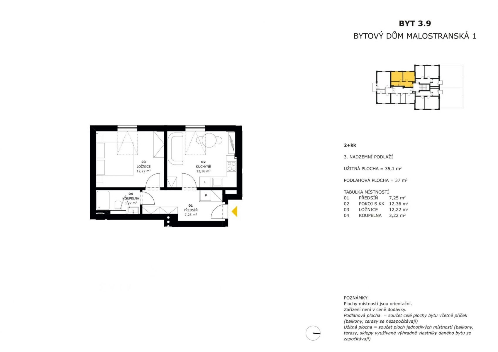 Prodej, Byty 1+1 (3.9), 35 m2 - Malostranská, obrázek č. 3