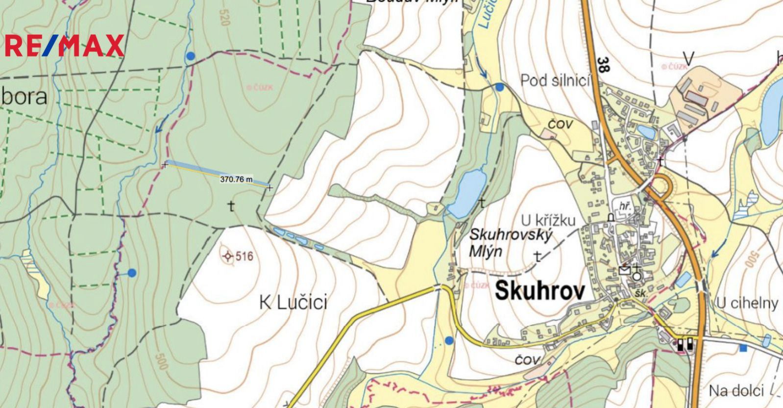 Prodej lesního pozemku 6.580m2 Skuhrov u Havlíčkova Brodu, obrázek č. 1