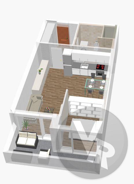 Pronájem nového bytu 1+kk, s garážovým stáním