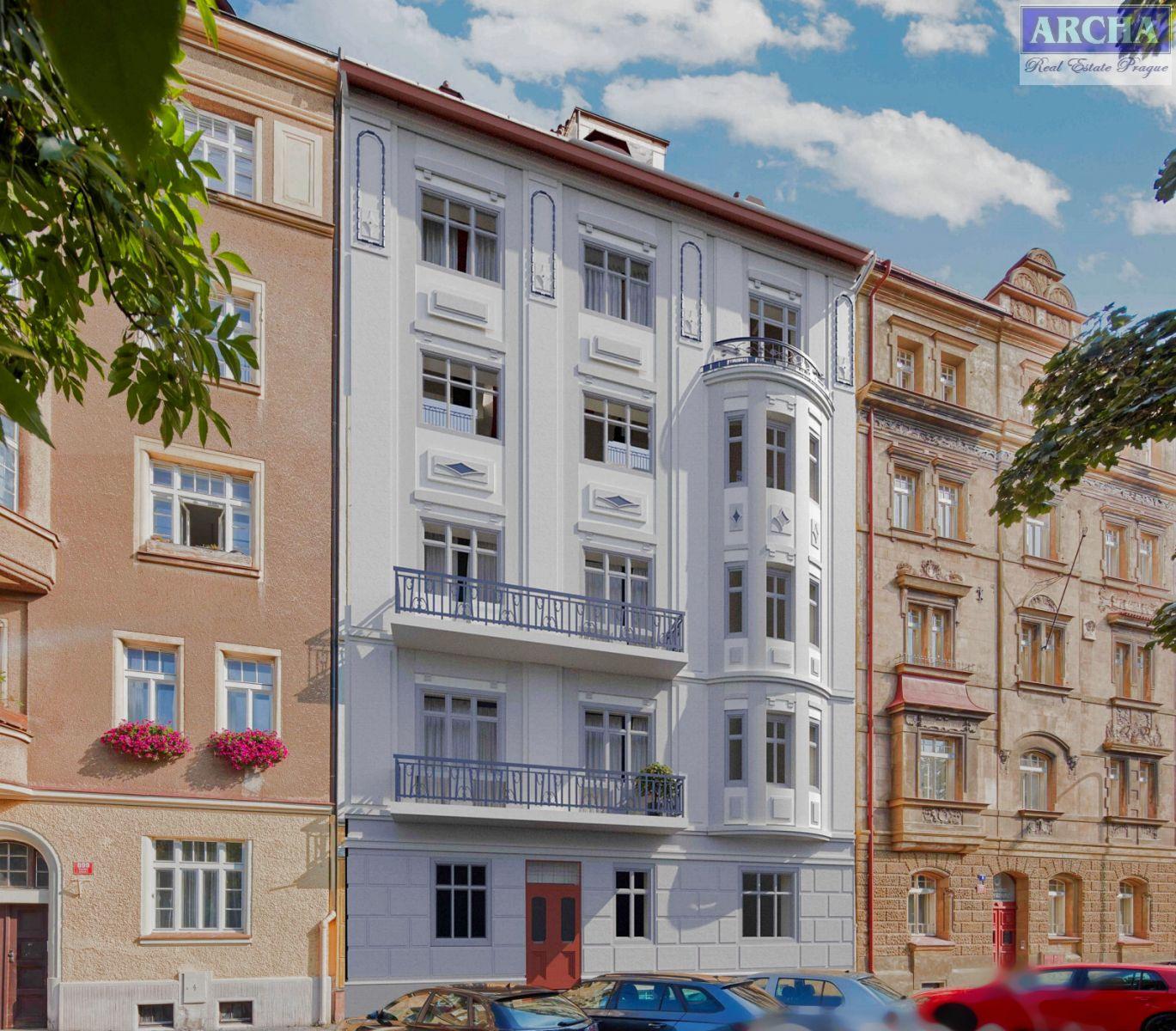 Prodej mezonet. bytu 3+kk, 118,3 m2, balkón 5,6 m2, 6 NP, Praha 7 Bubeneč