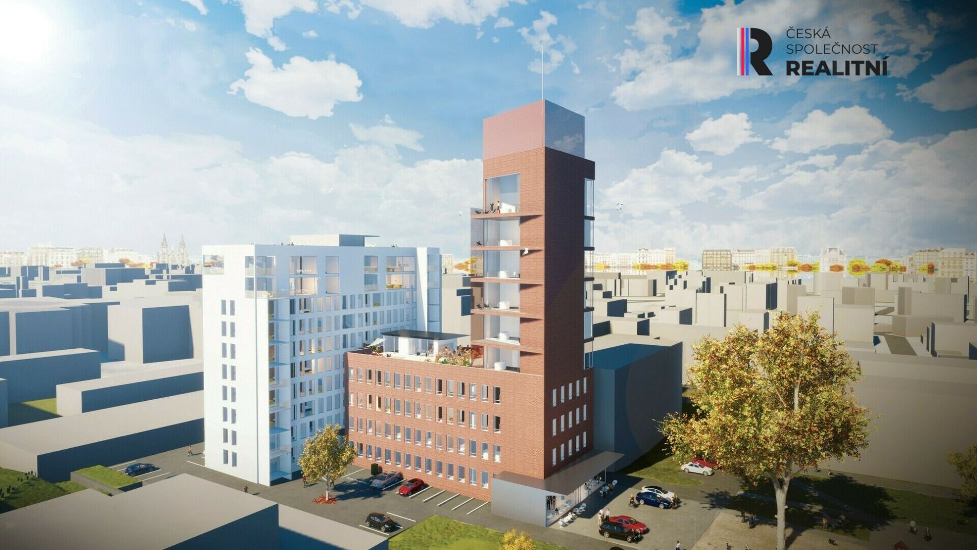 Pronájem bytu 1kk s možností pronájmu parkovacího stání v novostavbě BD, Zlín centrum, Lorencova ul.