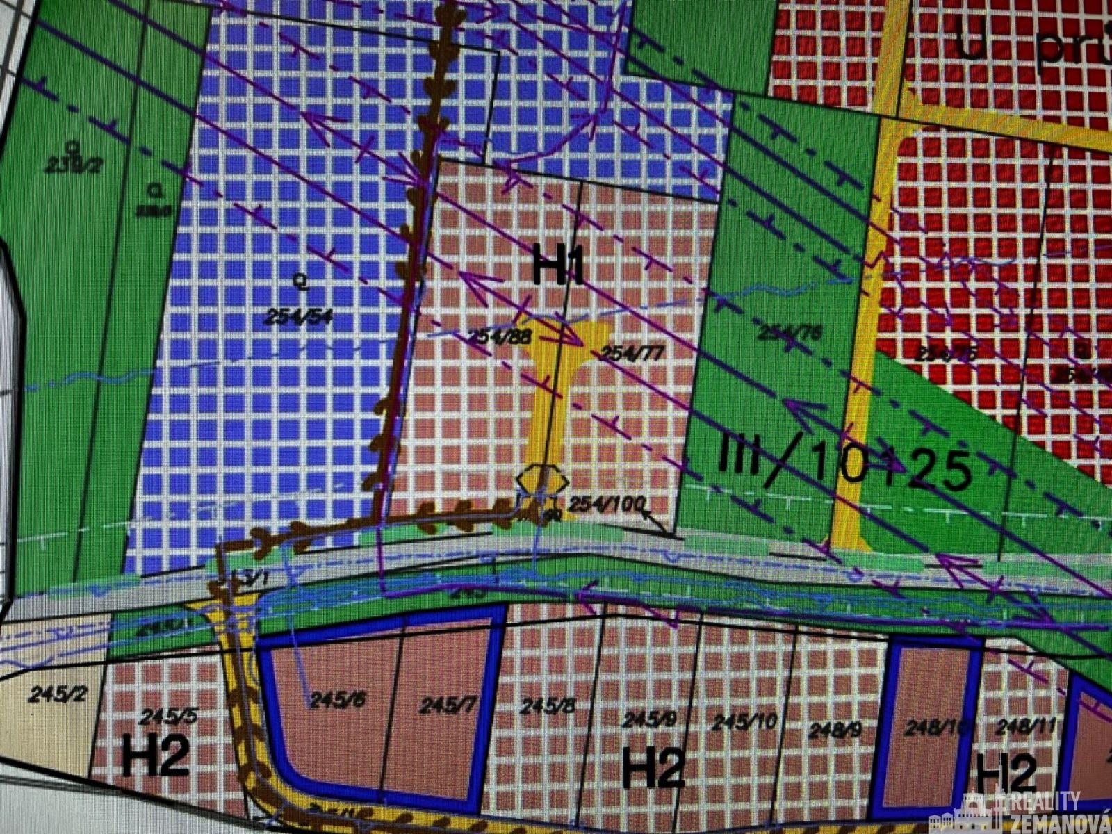 Dva stavení pozemky (3.340 m2 a 3.617 m2) o celkové výměře 6.957 m2, Vysoký Újezd, obrázek č. 3