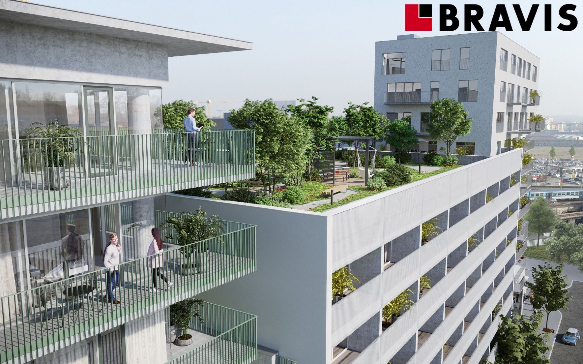 Prodej moderního nízkoenergetického bytu na Nových Sadech v centru Brna, 1+kk s balkónem, 66 m2, obrázek č.8