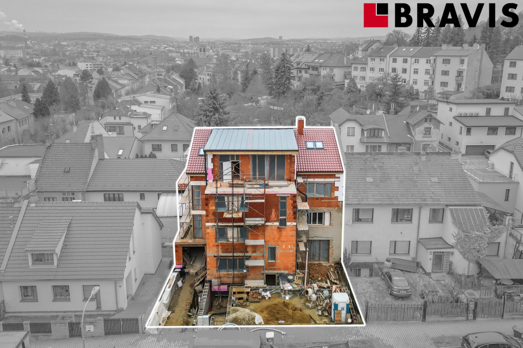 Prodej novostavby bytového viladomu, ul. Vinařického, Brno - Židenice, 6 bytů, 5x parkování, odpočet, obrázek č. 1