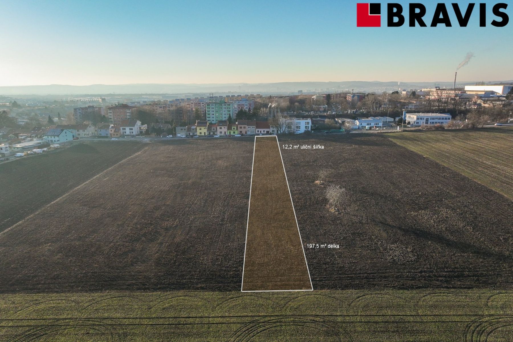 Prodej stavebního pozemku 2409 m2,  Brno - Slatina, ul. Bedřichovská, obrázek č. 1
