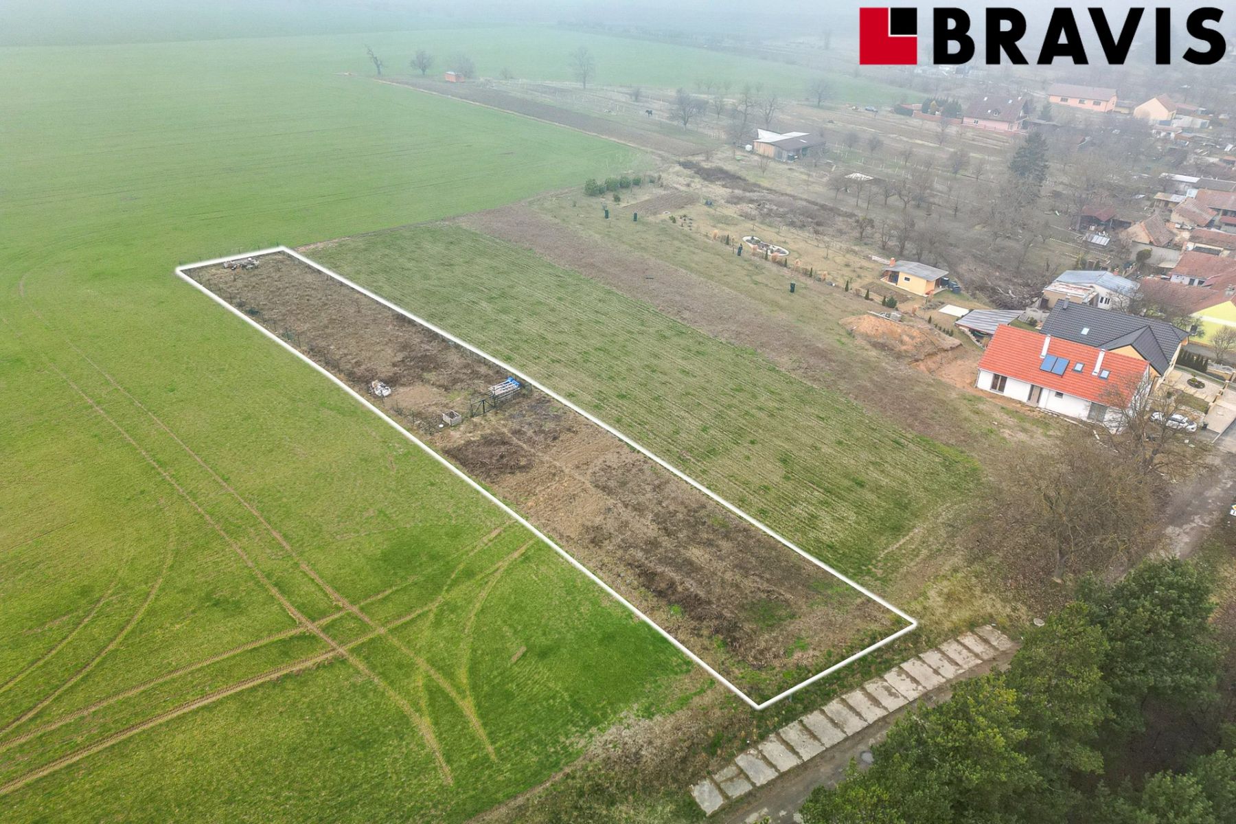 Prodej stavebního pozemku 1184m2, obec Hodějice u Slavkova u Brna, obrázek č. 3