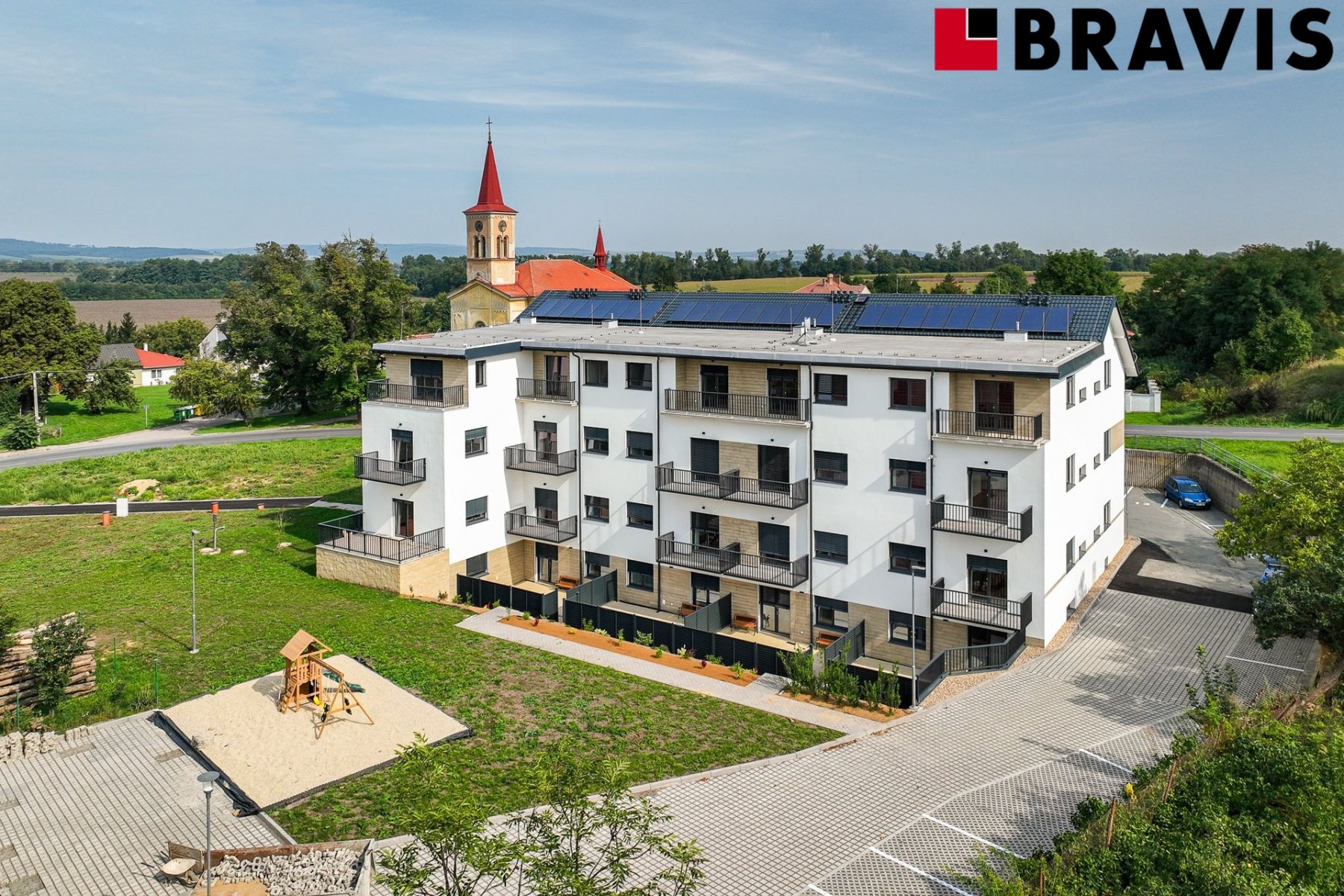 Prodej nového bytu 2+kk (č.37) s balkonem, 85m2, parkovací stání a sklep, obec Rostěnice-Zvonovice, obrázek č. 3