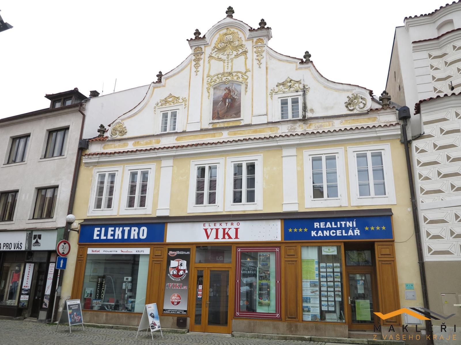 Pronájem obchodních prostorů v historickém centru Pelhřimova