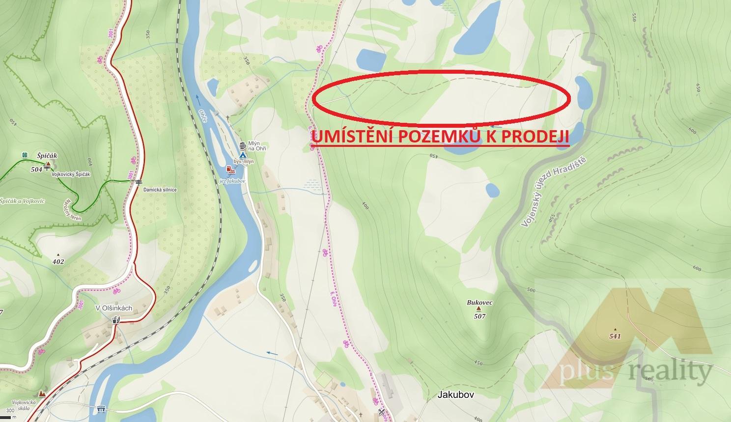Prodej souboru pozemků s výměrou 97.016m2 v obci Jakubov u Vojkovic, obrázek č. 3