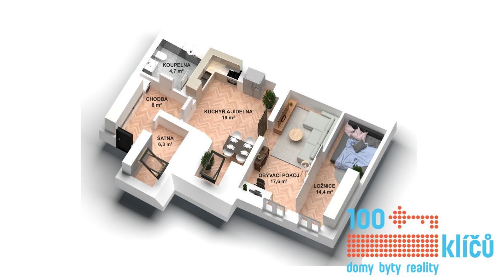Novostavba bytu 2+1, 70 m2 - Strážnice, obrázek č. 3