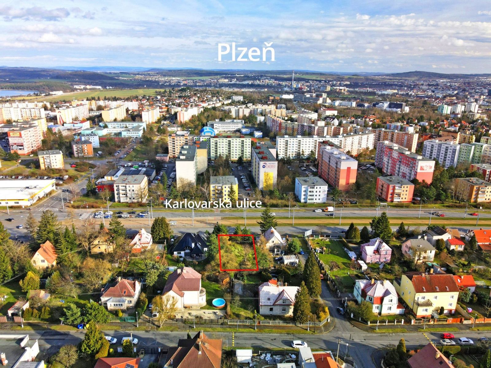 Pozemek pro bydlení v Plzni na Karlovarské, obrázek č. 1