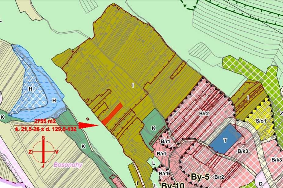 Prodej pozemku v zahrádkářské kolonii Bosonohy-Křiby, obrázek č. 1
