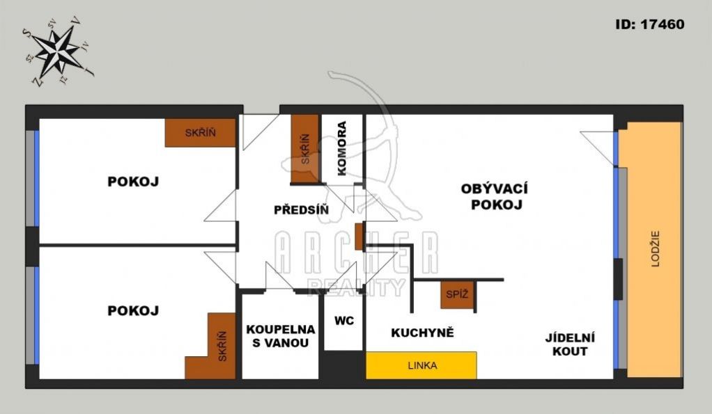 Exkluzivně - Prodej bytu 3+kk/L/S, OV, 78,90 m2, Praha 8 - Kobylisy, ul. Luhovská, obrázek č. 3