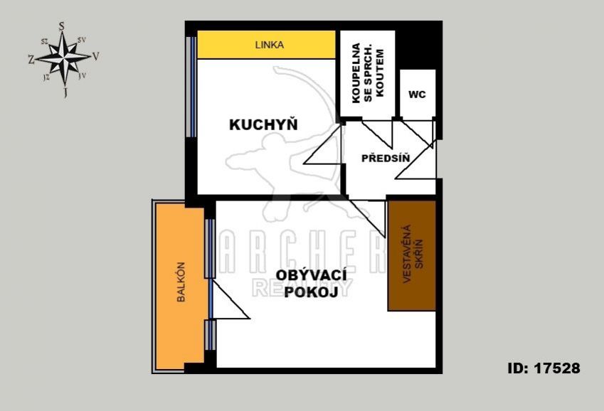 Prodej bytu 1+1/B, OV, 35 m2, Praha 10 - Záběhlice, ul. Jabloňová, obrázek č. 3