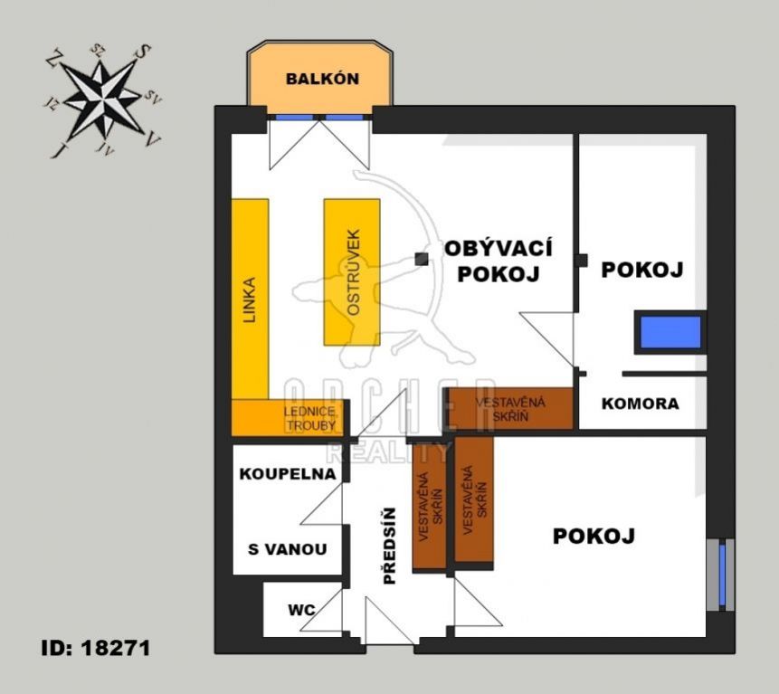 Prodej bytu 3+kk/B/GS, OV, 65,20 m2, Dřevčice (okres Praha-východ), obrázek č. 3