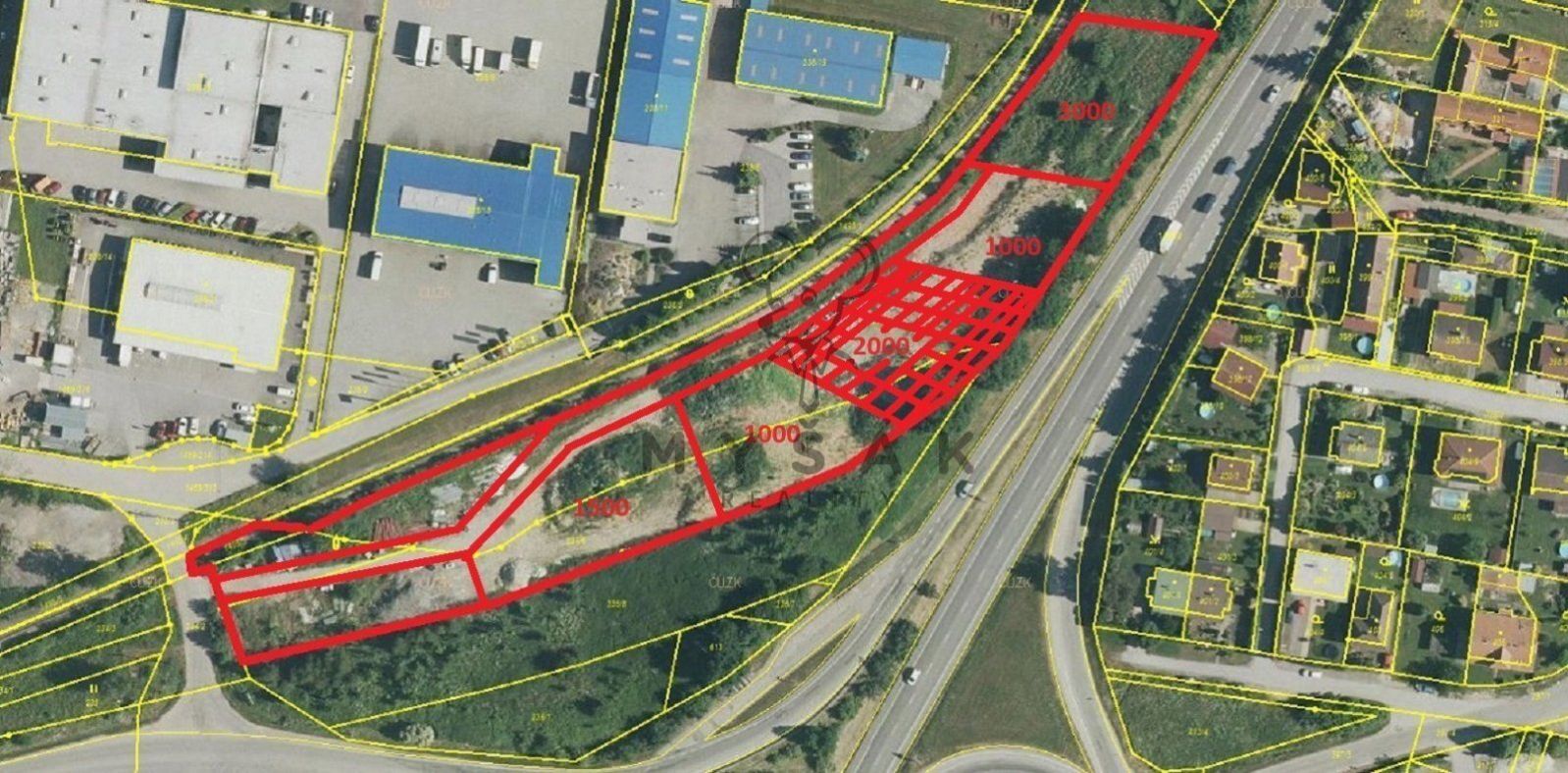 Pronájem zpevněné plochy v bezprostřední blízkosti letiště a E55, Planá u ČB, obrázek č. 2