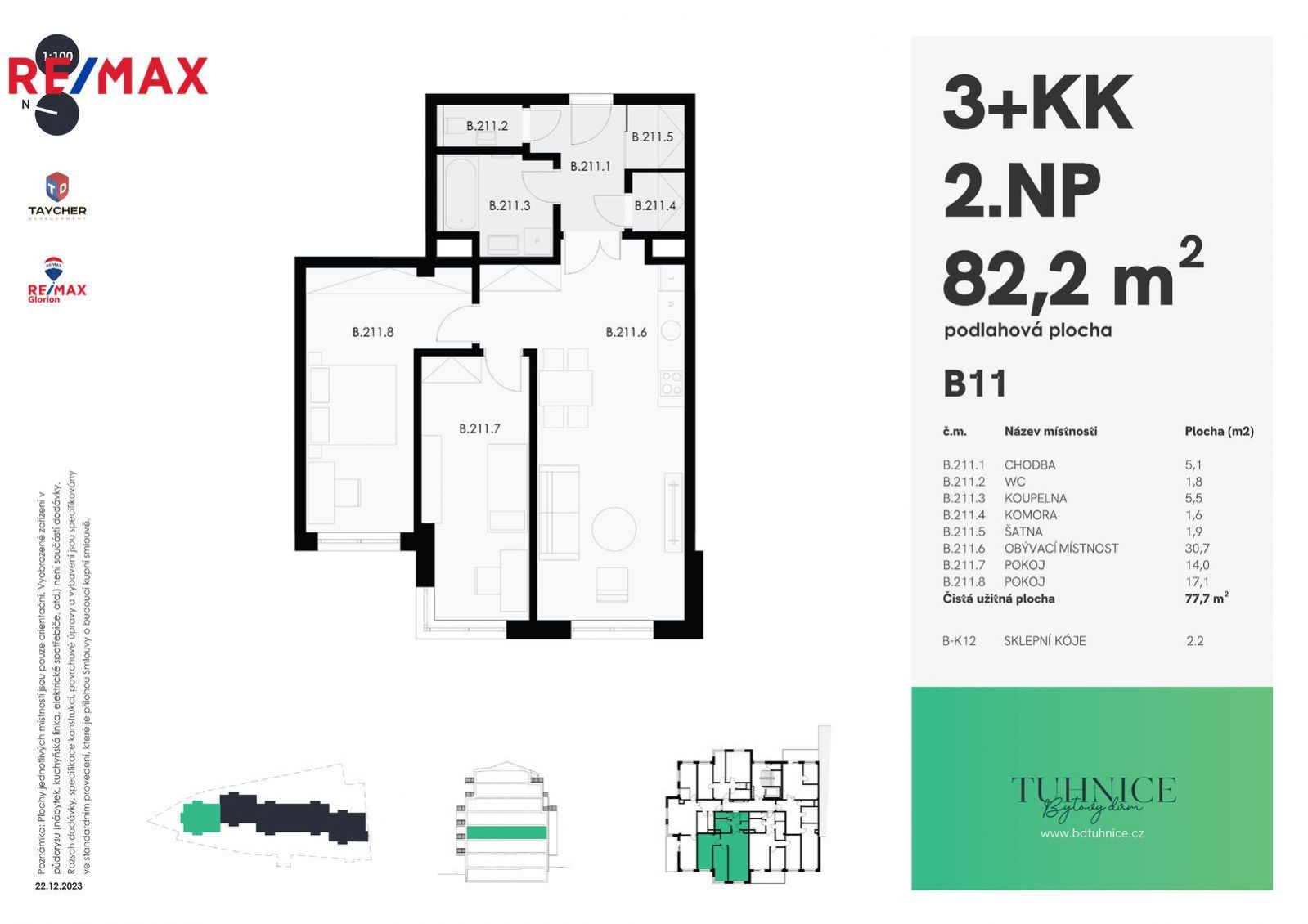 Prodej bytu  č.11, 3+KK, 82,2 m2, ul. Šumavská, Karlovy Vary, obrázek č. 2