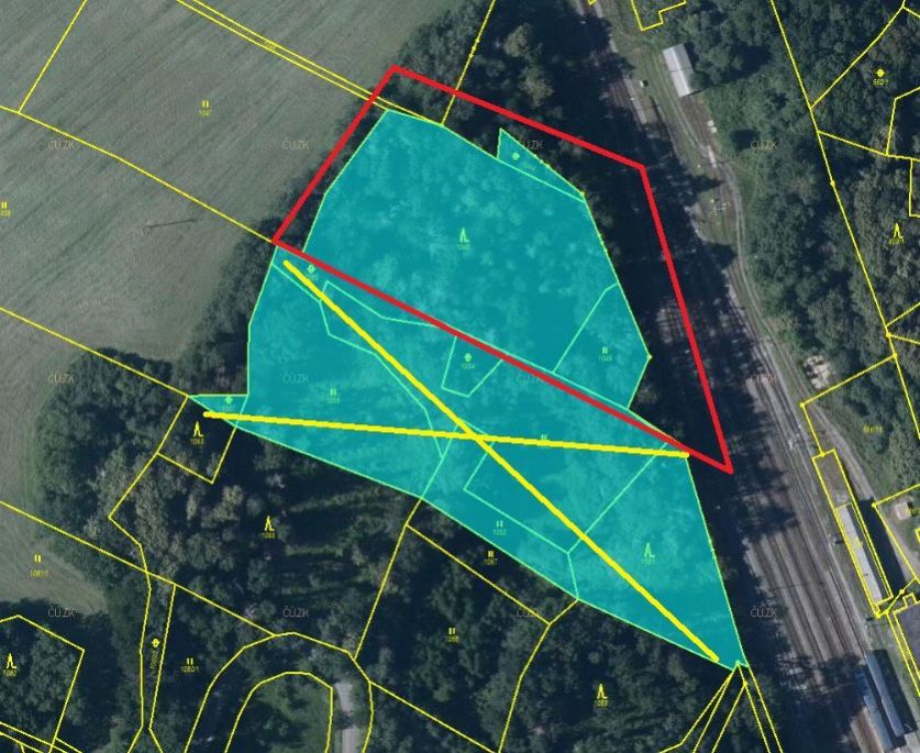 Lesní pozemek a další pozemky o výměře 5 261 m2, podíl 1/1, k.ú. Prosetín u Hlinska, okres Chrudim, obrázek č. 2