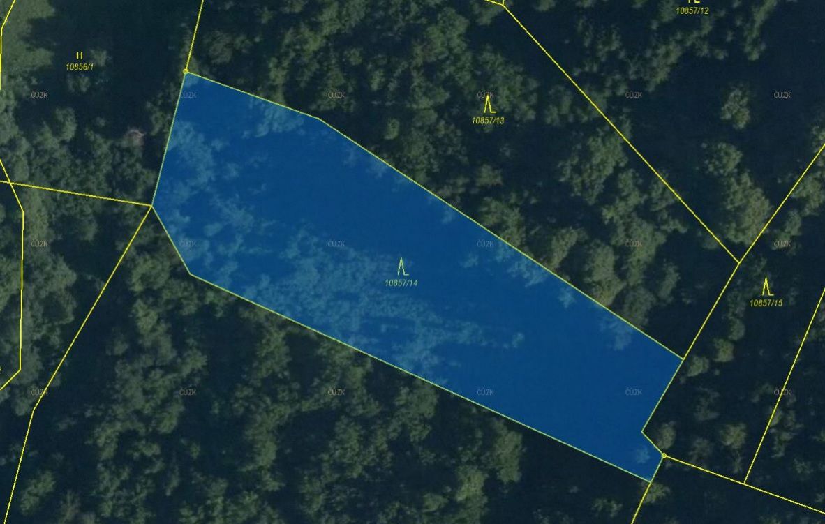 Lesní pozemek o výměře 5 346 m2, podíl 1/1, k.ú. Huslenky, okres Vsetín, obrázek č. 2