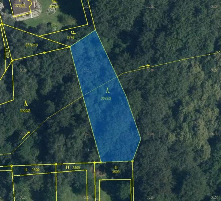 Lesní pozemek o výměře 1 581 m2, podíl 1/1, k.ú. Petřvald u Karviné, okres Karviná, obrázek č. 2