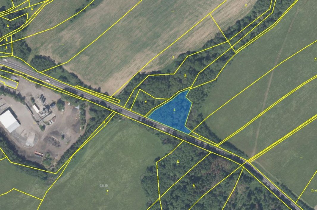 Huntířov, lesní pozemky, celková výměra 4 217 m2, obrázek č. 2