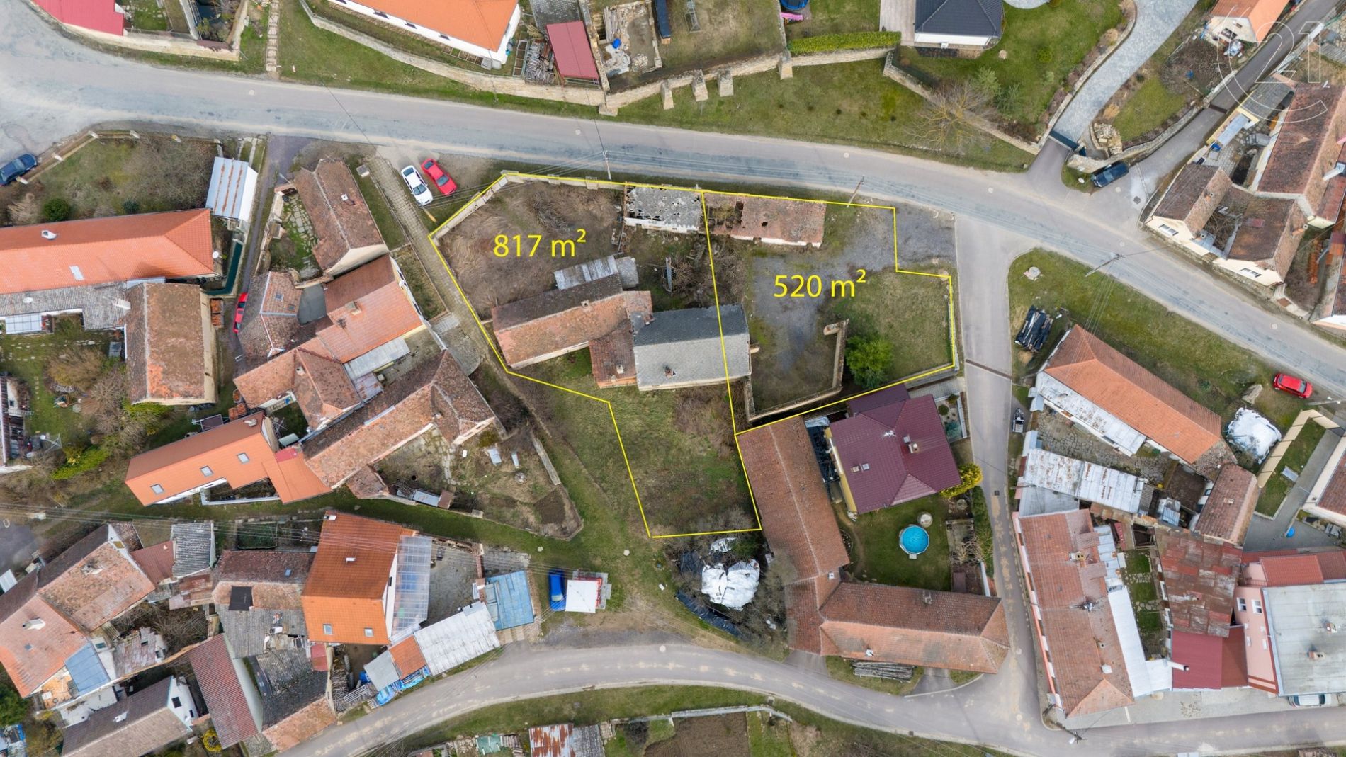 Pozemky pro bydlení, 1 337 m2 - Olbramkostel, obrázek č. 1