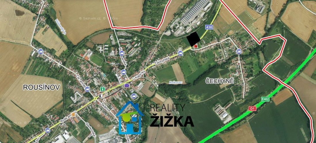 Prodej pozemku v intravilánu obce Rousínov - Čechyně, obrázek č. 1